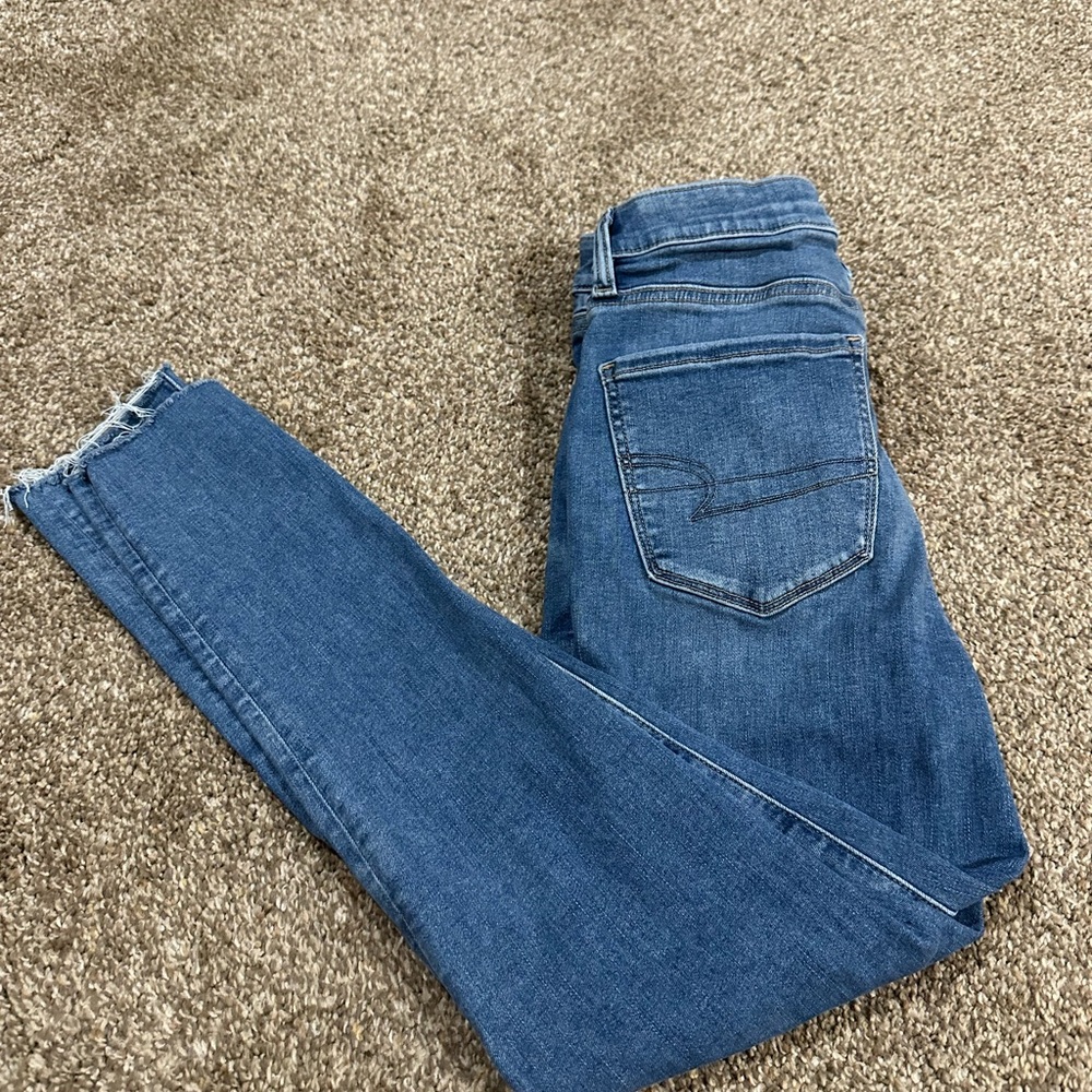 American Eagle Outfitters Blue Skinny Jegging next level stretch - Picture 12 of 15
